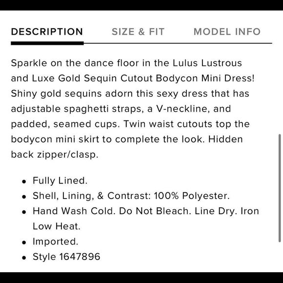LuLu's Lustrous and Luxe Gold Sequin Cutout Bodycon Mini Dress - Picture 6 of 9